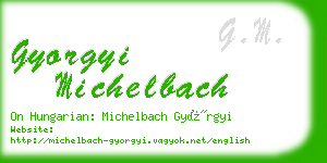 gyorgyi michelbach business card